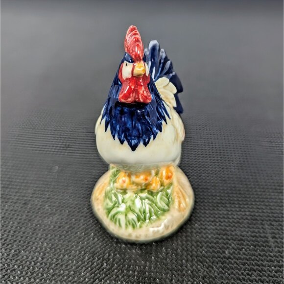 Colorful Ceramic Chicken Hen Rooster Salt & Pepper Shakers VTG Norcrest - Picture 8 of 10